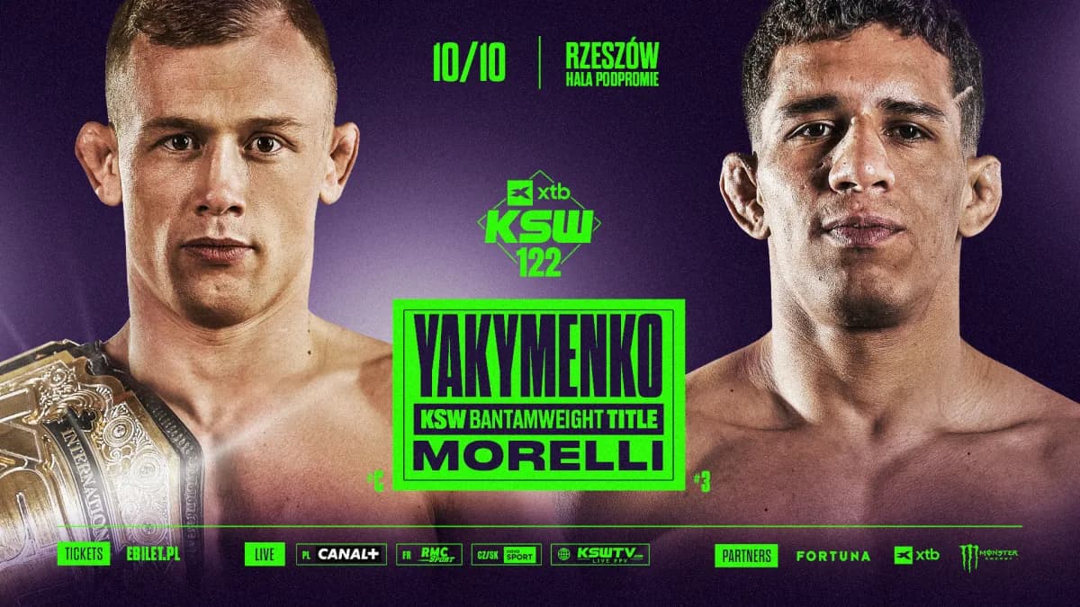 XTB KSW 122 : Yakymenko vs Morelli, un duel explosif pour la ceinture des poids coqs !