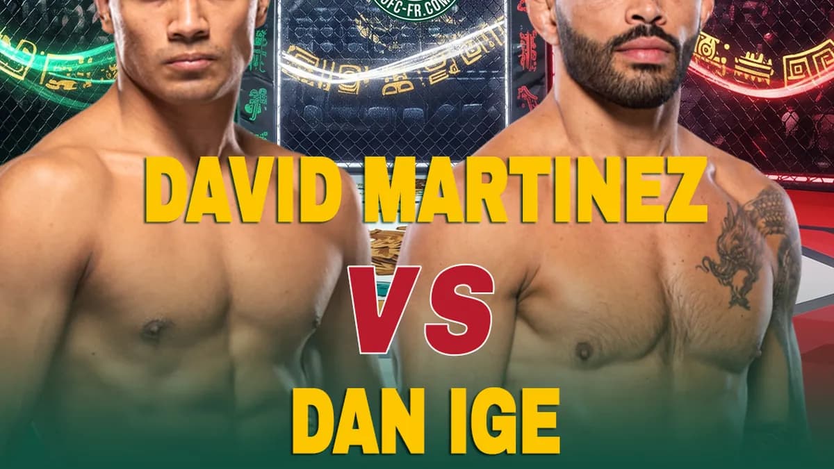 Dan Ige affronte David Martinez en coq à Glendale le 12 septembre lors d'un combat UFC à fort enjeu Dan Ige affronte David Martinez en coq à Glendale le 12 septembre lors d'un combat UFC à fort enjeu