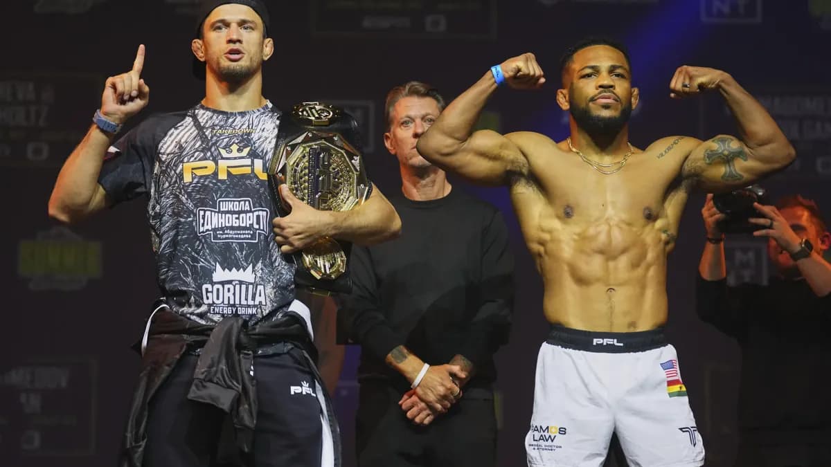 Usman Nurmagomedov écrase Colgan en 1’33 : KO foudroyant qui scelle son règne au PFL Usman Nurmagomedov écrase Colgan en 1’33 : KO foudroyant qui scelle son règne au PFL