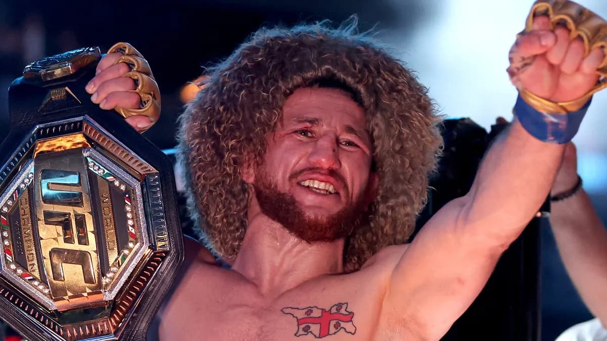 A sports showdown loaded with tension: Makhachev and Dvalishvili face off in the Octagon A sports showdown loaded with tension: Makhachev and Dvalishvili face off in the Octagon