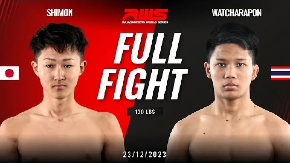 À 22 ans, le Japonais Shimon Yoshinari écrase Suablack Tor Pran49 par KO au 2e round et s'affirme comme l'un des grands espoirs des poids mouches en Muay Thai. À 22 ans, le Japonais Shimon Yoshinari écrase Suablack Tor Pran49 par KO au 2e round et s'affirme comme l'un des grands espoirs des poids mouches en Muay Thai.