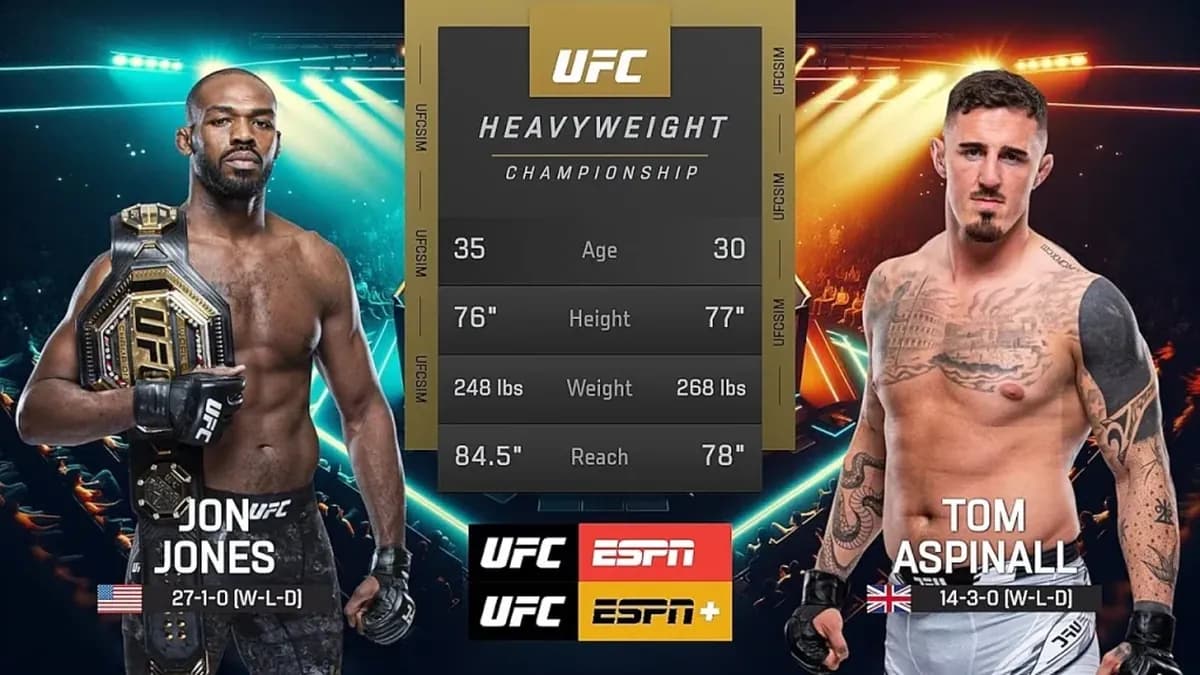 Jon Jones snobe Tom Aspinall et vise Alex Pereira : "Un combat pour l’histoire, pas pour les stats"