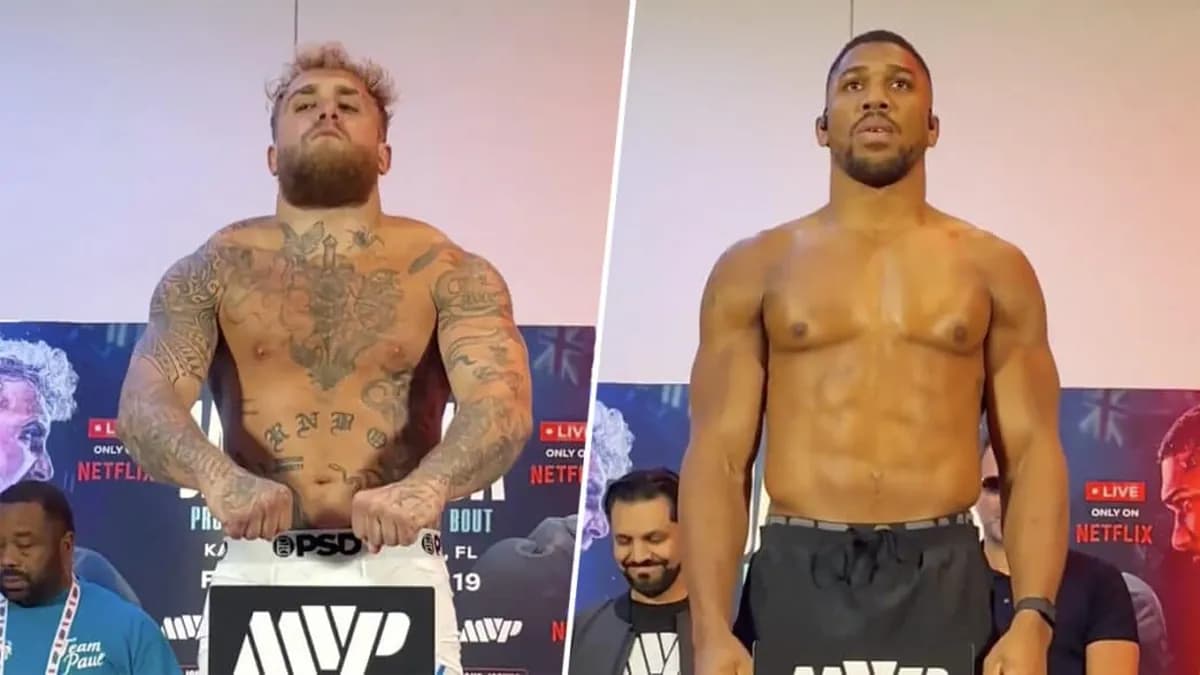 Joshua écrase Paul de 13 kg à la pesée : un combat historique en perspective