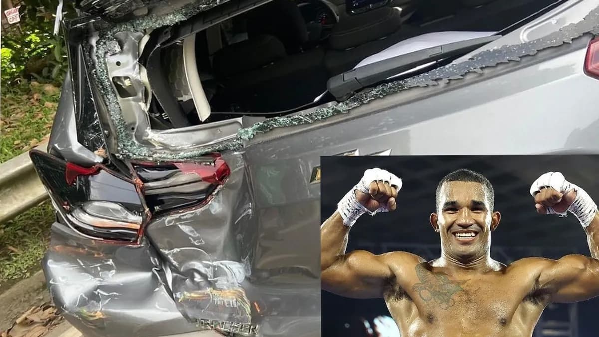 Esquiva Falcão, champion olympique, survit à un accident de voiture spectaculaire