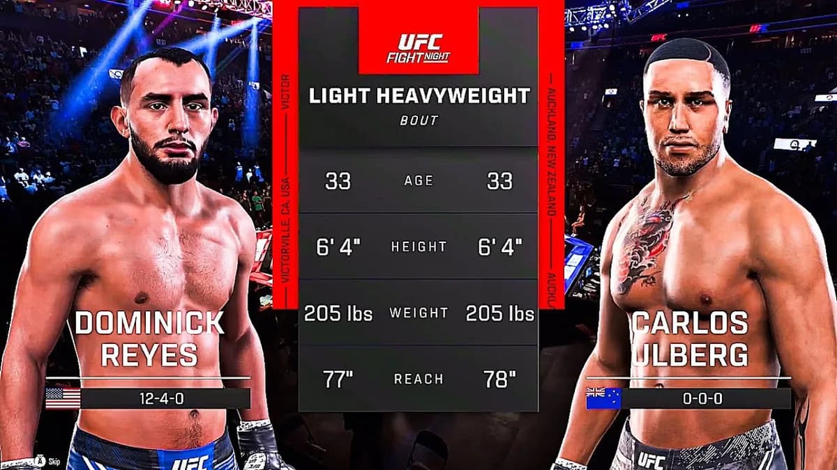 UFC Perth : Carlos Ulberg vs Dominick Reyes – Résultats des pesées et analyse du choc explosif des *light heavyweight*