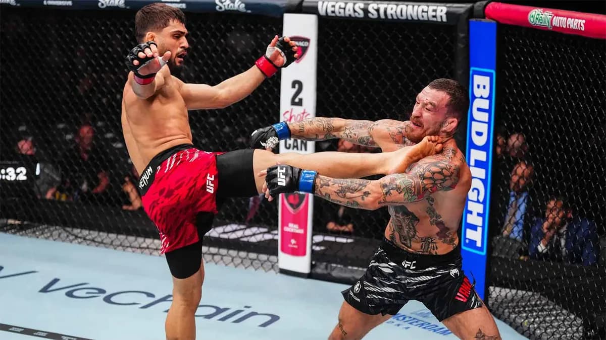 UFC 320 : Ramiz Brahimaj, l’artisan albanais du *guillotine choke* qui ébranle le top 15 des welters