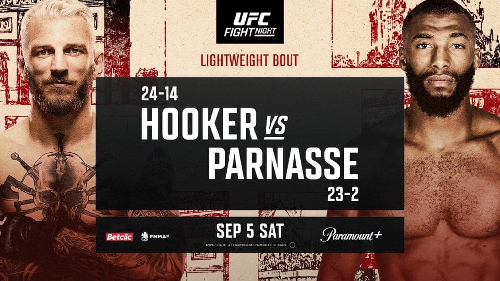 UFC Paris 2024 : Parnasse vs Hooker, le choc qui fera vibrer la capitale UFC Paris 2024 : Parnasse vs Hooker, le choc qui fera vibrer la capitale