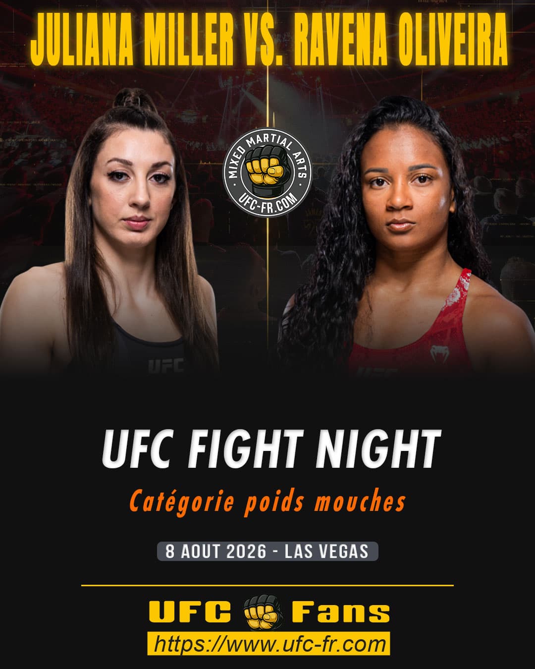 Kenoudy vs Miller : Ravena Oliveira affronte son destin au UFC Vegas 120 Kenoudy vs Miller : Ravena Oliveira affronte son destin au UFC Vegas 120