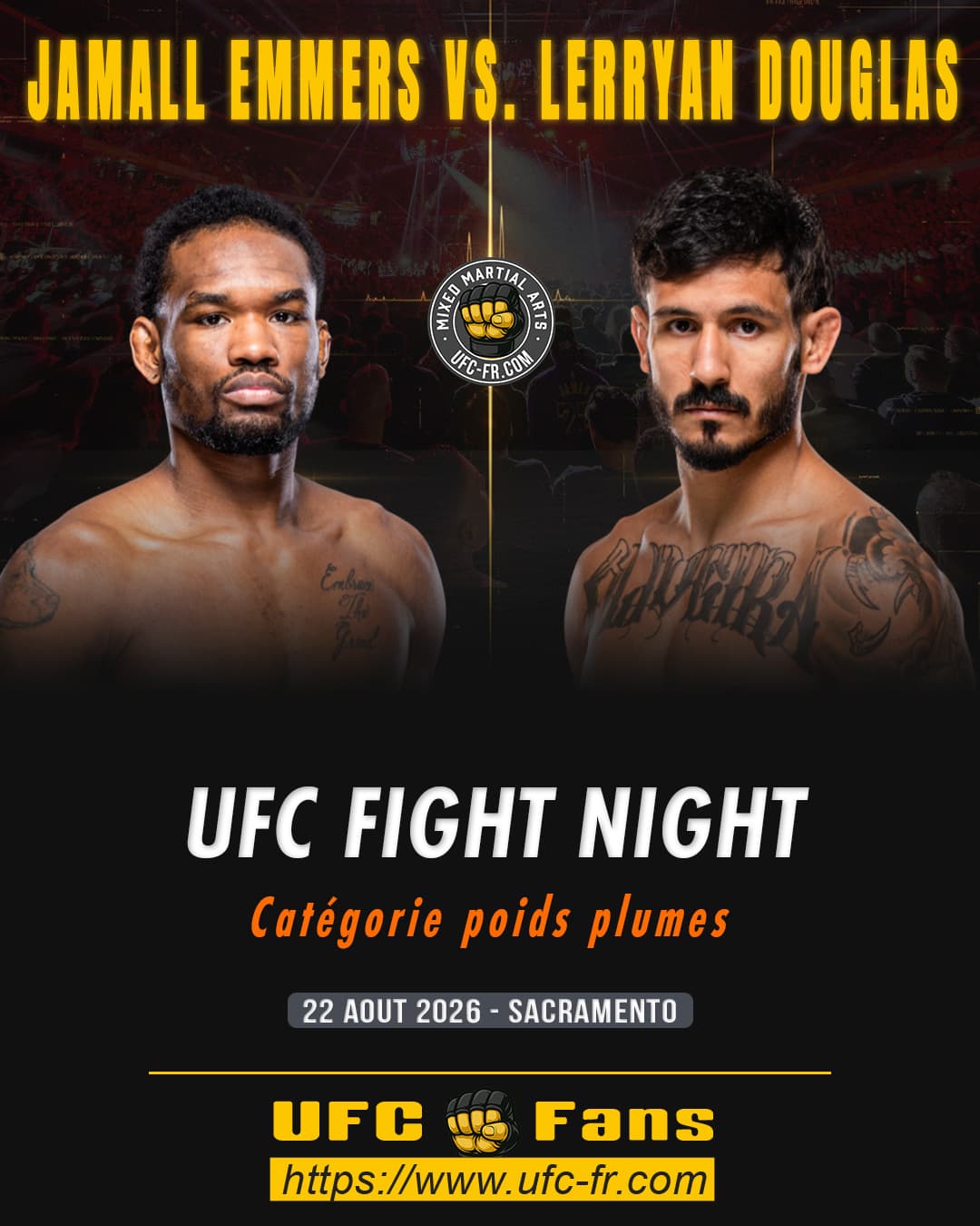 Lerryan Douglas vs. Jamall Emmers : Le Paranaense écrit son destin dans l’UFC Plumes Lerryan Douglas vs. Jamall Emmers : Le Paranaense écrit son destin dans l’UFC Plumes