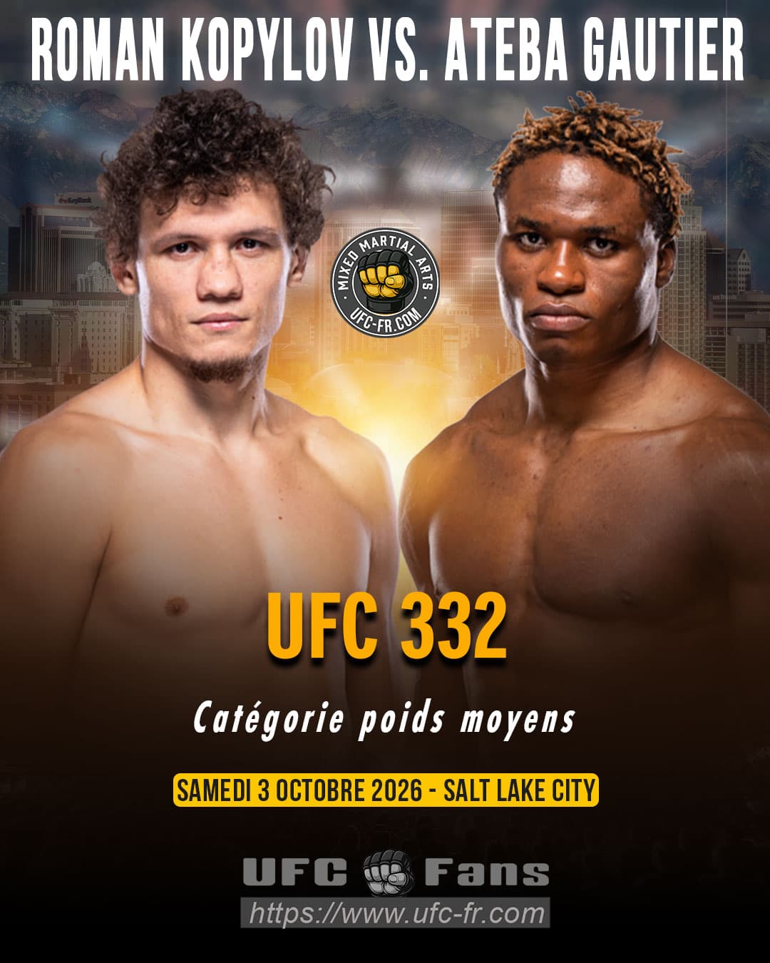 Ateba Gautier vs Roman Kopylov : UFC 332, retour légendaire en 2024 ! Ateba Gautier vs Roman Kopylov : UFC 332, retour légendaire en 2024 !