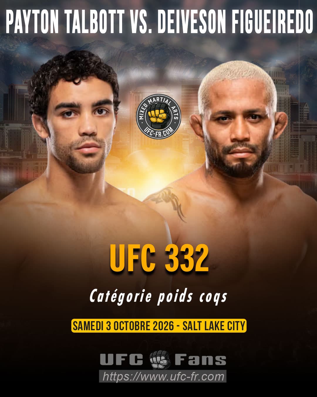 Deiveson Figueiredo vs Payton Talbott : UFC 332, le rebond du champion brésilien Deiveson Figueiredo vs Payton Talbott : UFC 332, le rebond du champion brésilien