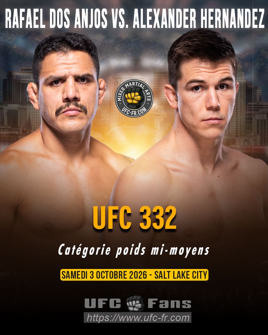 Rafa dos Anjos vs. Alexander Hernandez : Retour en UFC, 50e combat légendaire Rafa dos Anjos vs. Alexander Hernandez : Retour en UFC, 50e combat légendaire