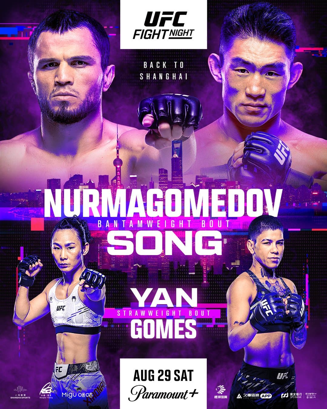 UFC Fight Night 286 : Nurmagomedov vs Song et Yan vs Gomes en tête d'affiche UFC Fight Night 286 : Nurmagomedov vs Song et Yan vs Gomes en tête d'affiche